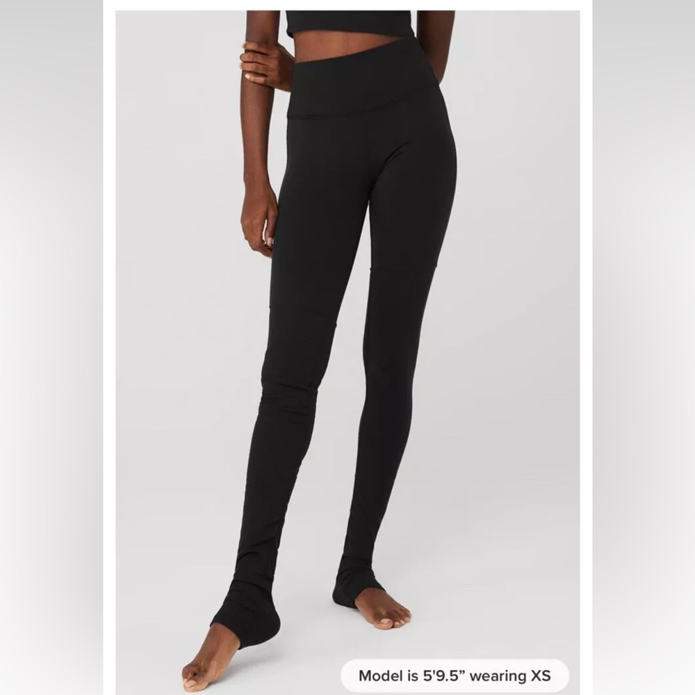 ALO Yoga Black High-Waist Stirrup Leggings